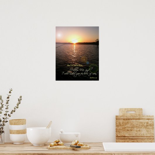'Fishers of men' Bible Verse Poster (Küche)