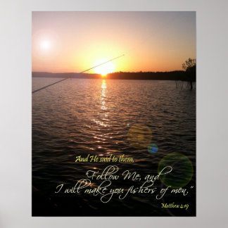 'Fishers of men' Bible Verse Poster