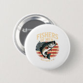 Fishers Of Men Matthew 4 19 American Flag B Button (Vorne & Hinten)