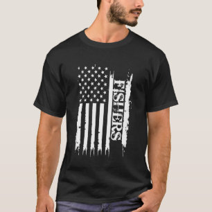 Fishers Vereinigte Staaten Distressed mit US-Flagg T-Shirt