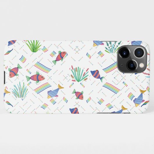 Fishes and Plants in Pond iPhone Hülle (Rückseite (Horizontal))