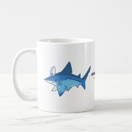 Fishfry entwirft Haifisch-Tasse Kaffeetasse (Links)