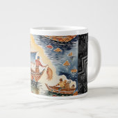 Fishherman's Batik Dream, Java Batik Specialty Tas Jumbo-Tasse (Vorderseite Rechts)