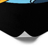 Fishin Chips Funny Food Pub Dark BG Poster (Ecke)