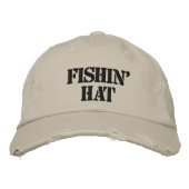 Fishin' Hat Bestickte Kappe (Vorderseite)