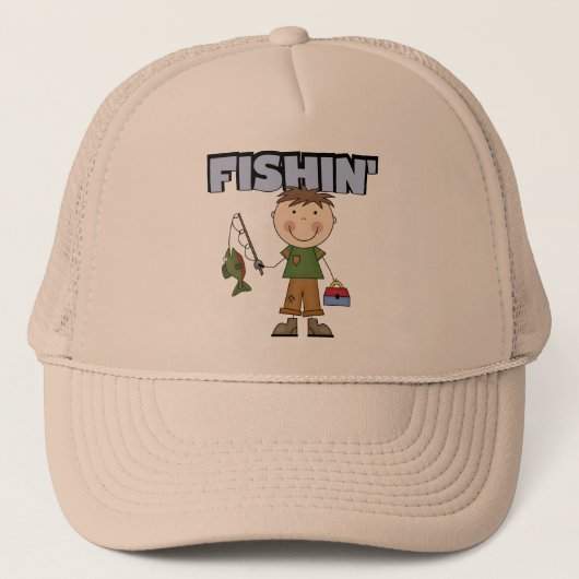 Fishin Jungen-T-Shirts und Geschenke Truckerkappe (Vorderseite)