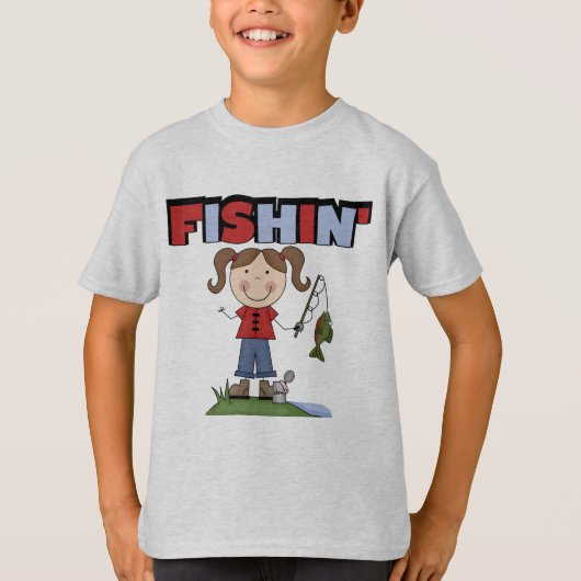Fishin Mädchen-T - Shirts und Geschenke (Vorderseite)