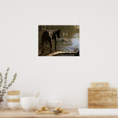 Fishin' Pit Bull Poster (Küche)
