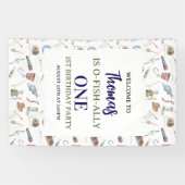 Fishing 1st Birthday | O-Fish-Ally One party Banner (Horizontal)