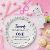 Fishing 1st Birthday | O-Fish-Ally One party Pappteller (Party)