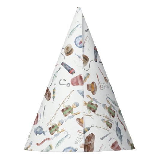 Fishing 1st Birthday | O-Fish-Ally One party Partyhütchen (Rückseite)