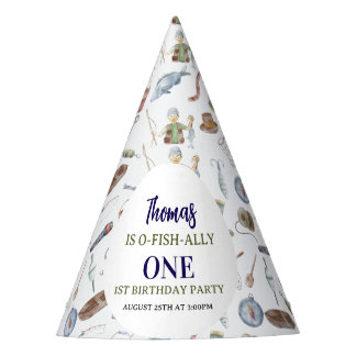 Fishing 1st Birthday | O-Fish-Ally One party Partyhütchen