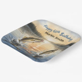 Fishing 60th birthday 60th birthday  pappteller (Gewinkelt)