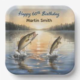 Fishing 60th birthday 60th birthday  pappteller