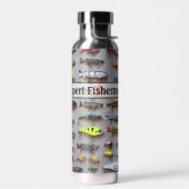 Fishing - a Board of Lures - Personalize Trinkflasche (Links)