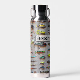 Fishing - a Board of Lures - Personalize Trinkflasche