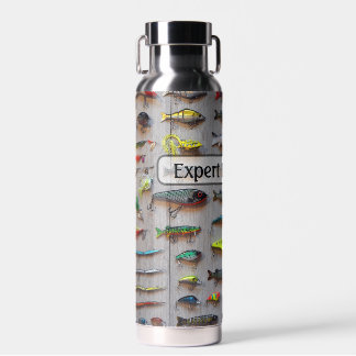 Fishing - a Board of Lures - Personalize Trinkflasche