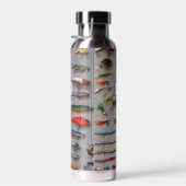 Fishing - a Board of Lures - Personalize Trinkflasche (Rechts)