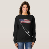 Fishing  American Flag Fishing Rod Sweatshirt (Vorne ganz)
