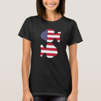 Fishing American Flag Graphic Fun Fishing Retireme T-Shirt