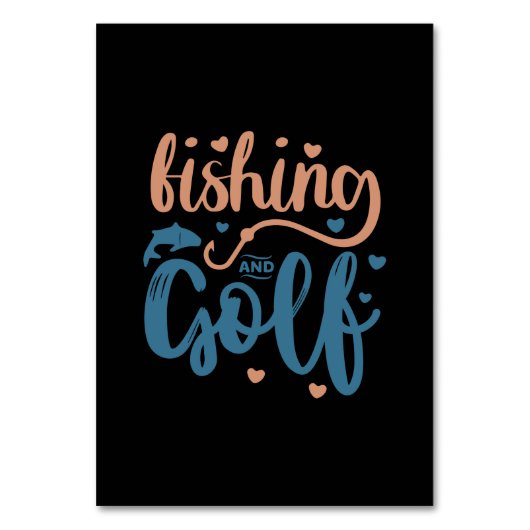Fishing And Golf Tischnummer (Vorderseite)