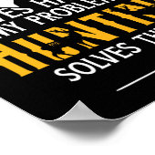 Fishing And Hunting Solve My Problems - Funny Gift Poster (Ecke)