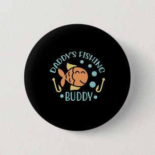 Fishing Art Daddy Fishing Friends Button