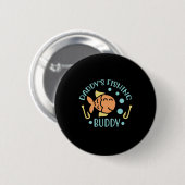 Fishing Art Daddy Fishing Friends Button (Vorne & Hinten)