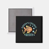 Fishing Art Daddy Fishing Friends Magnet (Vorderseite/Rückseite)