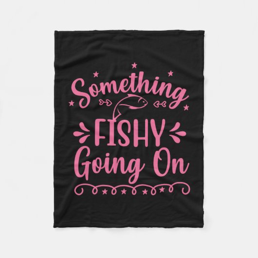 Fishing Art Something Fish Going On Fleecedecke (Vorderseite)
