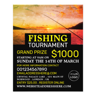 Fishing at Sunrise, Fishing Tournament Event Flyer