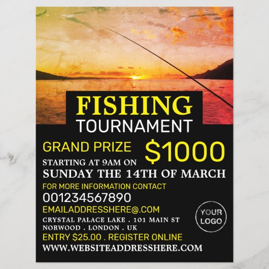 Fishing at Sunrise, Fishing Tournament Event Flyer (Vorne)
