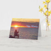 Fishing at Sunset Karte (Gelbe Blume)