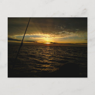 Fishing at Sunset Postkarte
