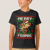 Fishing B Fish Merry Fishmas Fisherman Ugly Christ T-Shirt (Vorderseite)