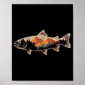 Fishing B Fish Mountain Star Fisherman Art Men Wom Poster (Vorne)