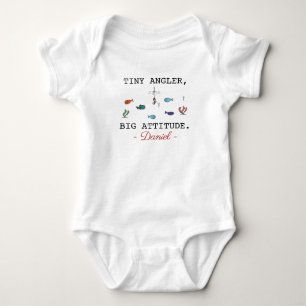 Fishing Baby Winzling Angler Große Einstellung - F Strampler