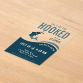 Fishing Bachelor Party Funny She's Got Him Hooked Acryleinladungen (Ablage )