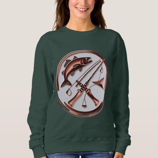 Fishing Badge Design – Women’s Sweatshirt (Vorderseite)