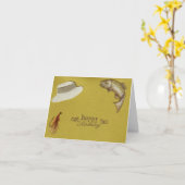 Fishing Birthday Card Karte (Gelbe Blume)