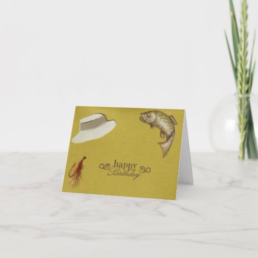 Fishing Birthday Card Karte (Vorderseite)