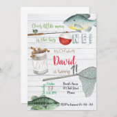 Fishing Birthday Invitation, Fishing Invitation, Einladung (Vorne/Hinten)