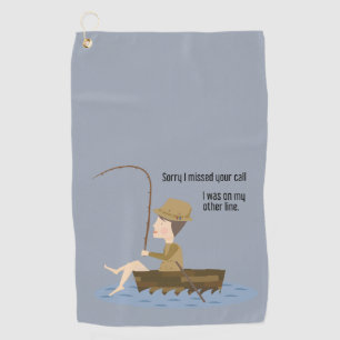 Fishing Blue Funny Sorry vermisst Ihr Call-Angebot Golfhandtuch