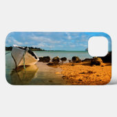 Fishing Boat On Mauritian Beach With Islet Case-Mate iPhone Hülle (Rückseite (Horizontal))