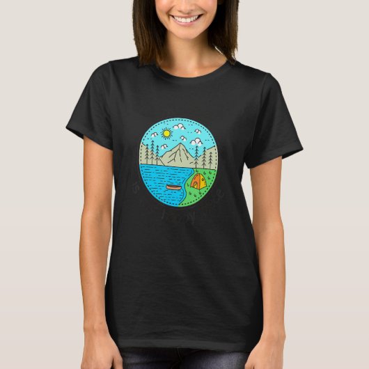 Fishing Boating Camping  My Happy Place Lake Eola T-Shirt (Vorderseite)