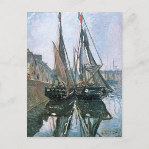 Fishing Boats at Honfleur by Claude Monet Postkarte
