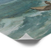 Fishing Boats in a Storm Poster (Ecke)