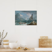 Fishing Boats in a Storm Poster (Küche)