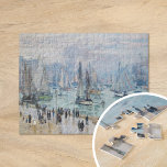 Fishing Boats Leaving the Harbor | Claude Monet Puzzle<br><div class="desc">Fishing Boats Leaving the Harbor,  Le Havre (1874) by French impressionist artist Claude Monet. Original fine art painting is an oil on canvas depicting an abstract seascape with ships on the water and people in the foreground.

Use the design tools to add custom text or personalize the image.</div>
