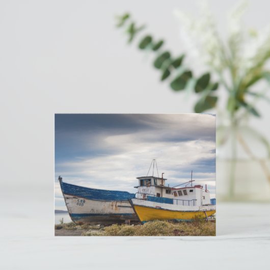 Fishing Boats Postkarte (Stehend Vorderseite)